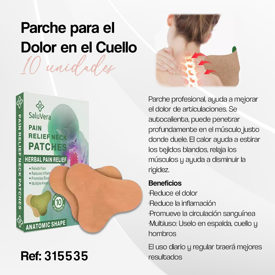 Parche Para El Dolor Cervical Vértebra Y Cuello 10 Parches